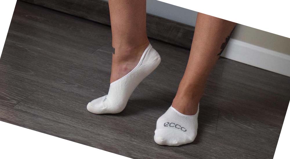 Women's Ecco Casual No-Show Socks Beige | USA 412JPQ